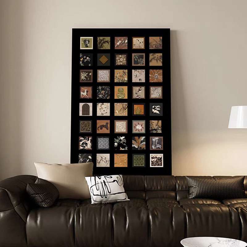 中古风客厅装饰画复古小众艺术沙发背景墙挂画玄关柜壁画桌面摆画