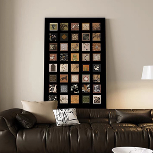 中古风客厅装饰画复古小众艺术沙发背景墙挂画玄关柜壁画桌面摆画