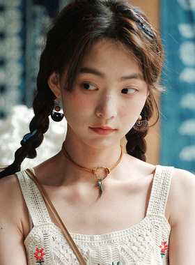 其他合金叶子女民族风项链