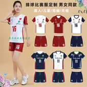 2024新款 气排球服女定制男排球衣速干学生训练比赛排球服印字号