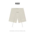 Fog Double Line Small Logo Flocked Shorts Cement White [Without Velvet]