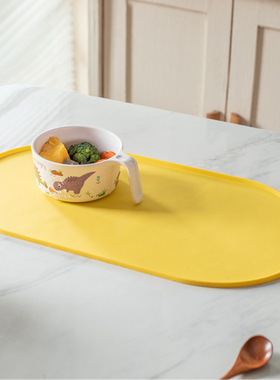 新款椭圆形硅胶餐垫硅胶隔热垫餐厅厨房装饰装饰硅胶垫防滑