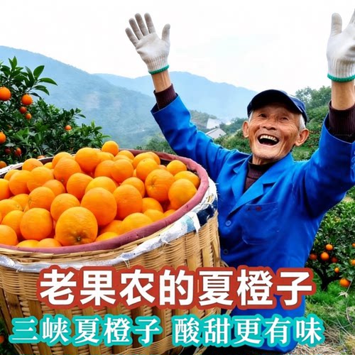 爆汁夏橙宜昌秭归脐橙酸甜可口
