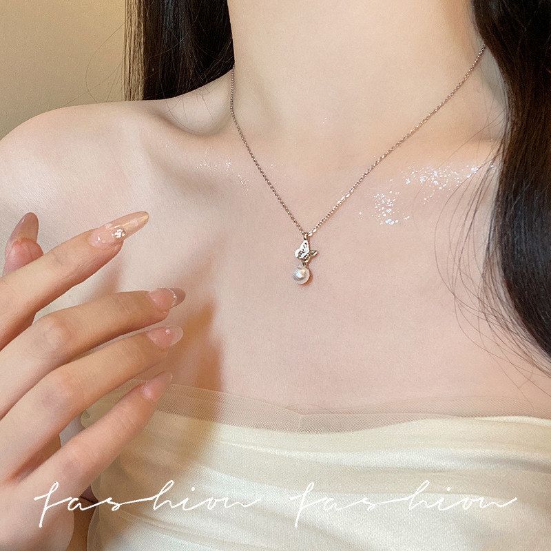 法式复古温柔珍珠项链女轻奢高级