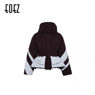 EOEZ 正品专柜 设计师 拼色 短款 羽绒服 鹅绒服  EZY7027