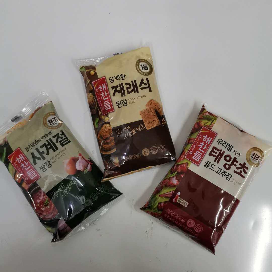 包邮韩国好餐得大酱袋装+拌饭辣酱袋装+包饭酱袋装组合装500克