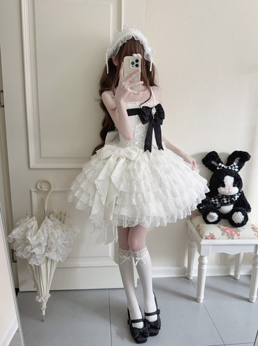 【现货】兔崽原创礼遇千金芭蕾风优雅lolita连衣裙