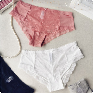 清仓回馈系列#欧美性感蕾丝冰丝低腰美臀蝴蝶结性感蕾丝少女内裤