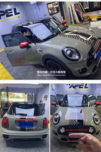 适用mini迷你cooper JCW机盖汽车身拉花贴纸引擎盖车头外饰改装贴