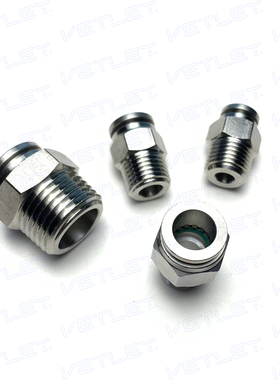 304不锈钢美制NPT气动直接头 PC 6/8/10/12-NPT1/8,NPT1/4,NPT3/8