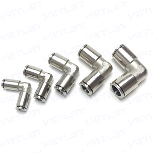 金属弯通英寸1 全铜镀镍快插接头 PUL 铜镀镍