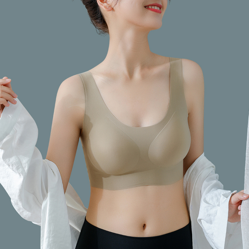 女无钢圈聚拢文胸薄款运动内衣