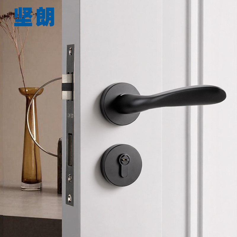 坚朗静音分体锁铝合金门锁通用型图片