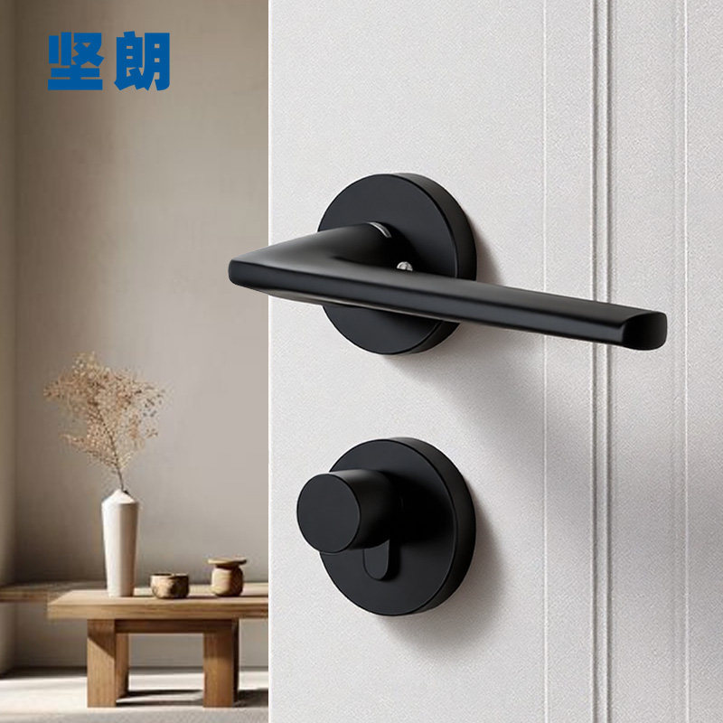 坚朗门锁木门门锁卧室门把手图片