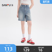 女装 三福短裤 复古小个子直筒四分牛仔裤 夏季 519310 子女2026新款