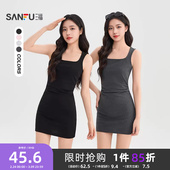 显瘦吊带背心短裙小个子包臀裙子女装 修身 夏季 三福连衣裙2026新款