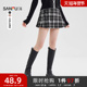 A字格纹百褶裙小个子气质jk半身裙子女装 三福短裙女2025新款 秋季