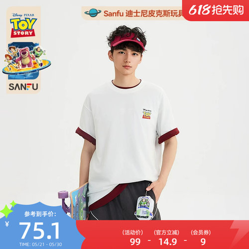 【玩具总动员联名】三福2026夏季全家福印花重磅短袖t恤男523798