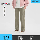 男美式 分割直筒休闲裤 宽松工装 裤 子518469 三福2026春季 长裤 新款