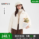 外套女装 小个子立领宽松保暖短款 505746 冬季 三福棉衣棉服2025新款