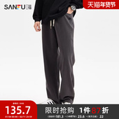 牛仔裤 休闲裤 时尚 三福2025秋冬男士 宽松橡筋腰头裤 子492660