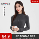 保暖内搭上衣女装 三福打底毛衫 小中领针织衫 冬季 513175 女2025新款