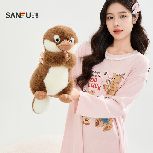 三福鸭嘴兽公仔 卡通趣味梦幻创意潮流毛绒玩具玩偶抱枕850458