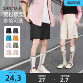 男凉感透气健身跑步训练情侣运动风宽松裤 短裤 子 新款 三福2026夏季