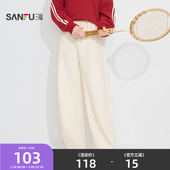 长裤 三福春季 轻运动风外穿柔软单裤 时尚 514579 宽松休闲弯刀裤