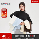 女2025新款 上衣女装 秋季 t恤保暖内搭修身 加厚加绒长袖 三福打底衫