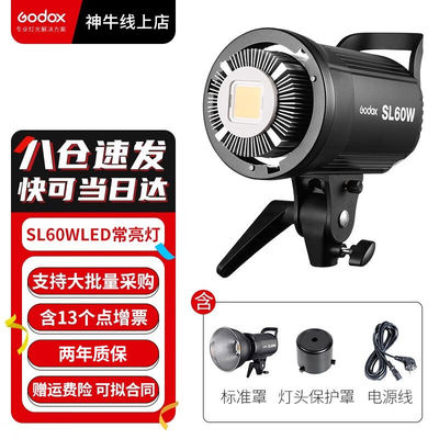 神牛（Godox）补光灯SL60W摄影灯LED常亮太阳灯摄影棚拍照聚光灯