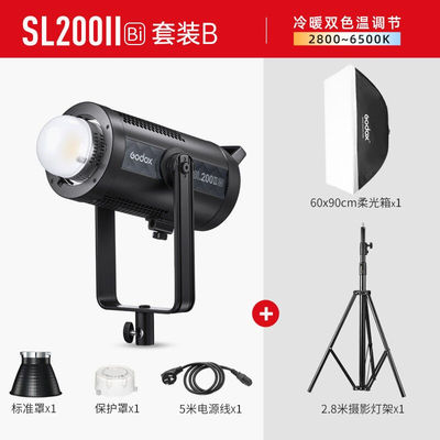 神牛（Godox）SL200wiiBi补光灯LED双色温摄影灯直播美食服装拍摄