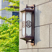 丝竹逢灯户外壁灯太阳能免接线防水新中式 复古别墅外墙大门口阳台