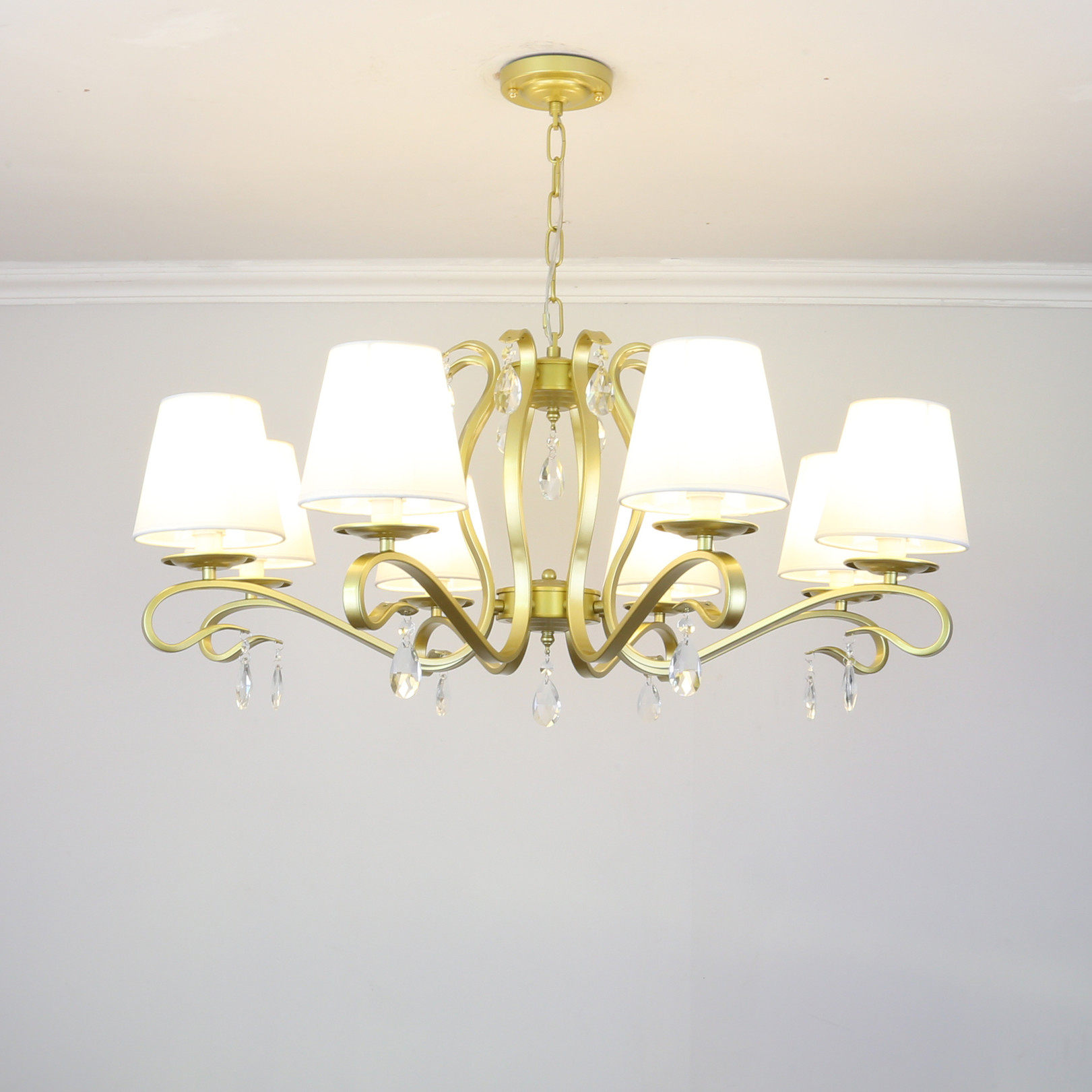 美式水晶吊灯客厅餐厅灯轻奢现代简约卧室灯创意个性网红民宿灯具