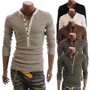 大尺码 打底衫 休闲假两件长袖 T恤潮Men shi 2025春秋外贸新款 男士