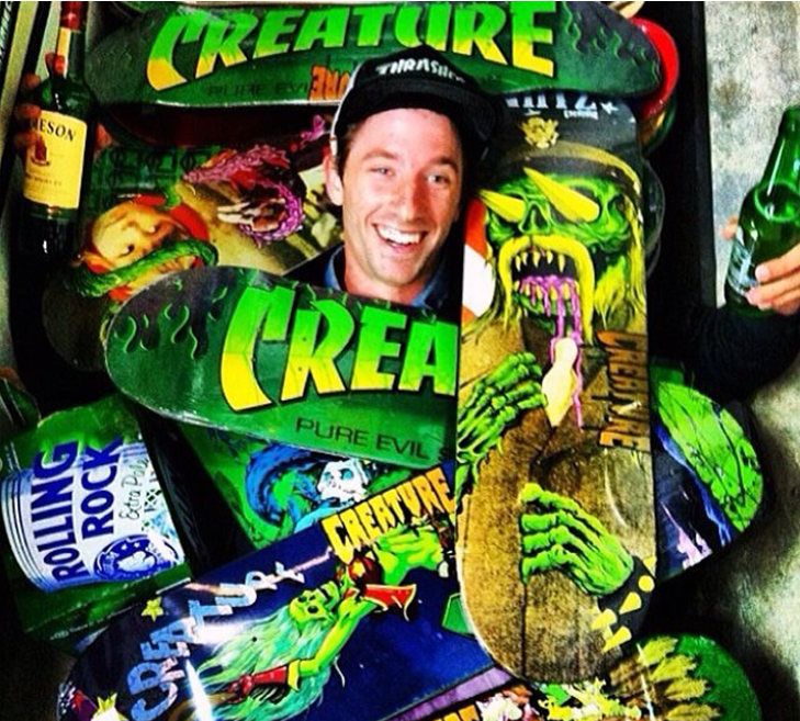 美国原装进口滑板品牌 creature 七层枫木专业双翘板面 四轮极限