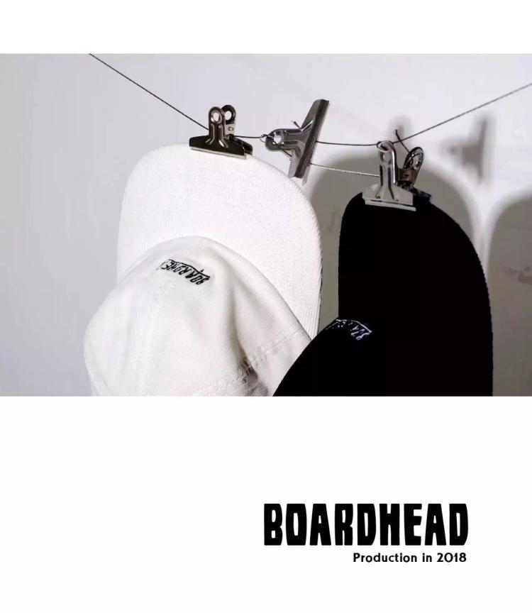 BOARDHEAD 汇丰原创品牌男女款帽子 平沿帽 棒球帽 六叶帽黑白