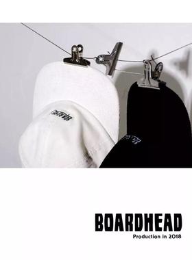 BOARDHEAD 汇丰原创品牌男女款帽子 平沿帽 棒球帽 六叶帽黑白