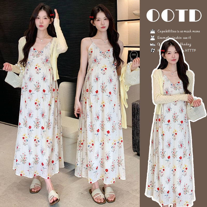孕妇装春夏新款盛夏繁花法式慵懒温柔浪漫氛围感满满吊带连衣裙女,孕妇装/孕产妇用品/营养,套装,淘宝优惠券,粉丝福利购,淘宝优惠卷