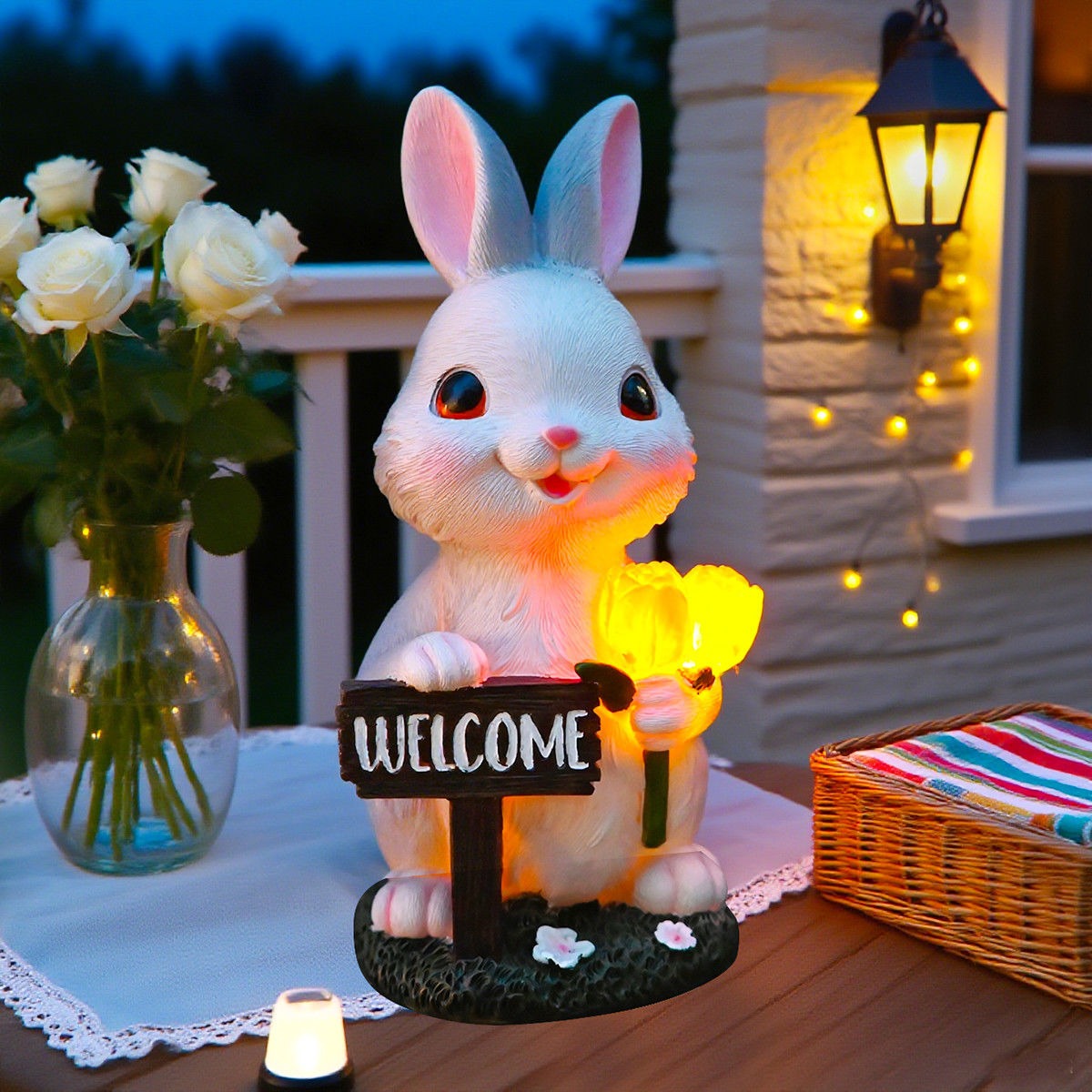 新太阳能庭院灯树脂工艺草坪灯