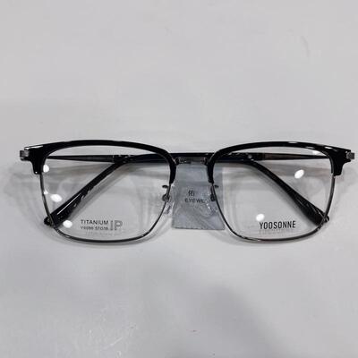 佑森眼镜架 YOOSONNE/佑森超轻纯钛休闲舒适眉毛商务配镜框 Y6086