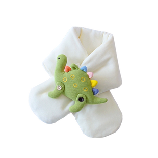 可爱恐龙儿童围巾冬季柔软小孩子宝宝围脖保暖夹棉男女童防风脖套