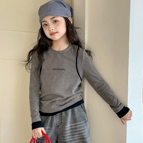 女童打底衫2026秋季新款大童秋装上衣春秋洋气超好看儿童长袖t恤
