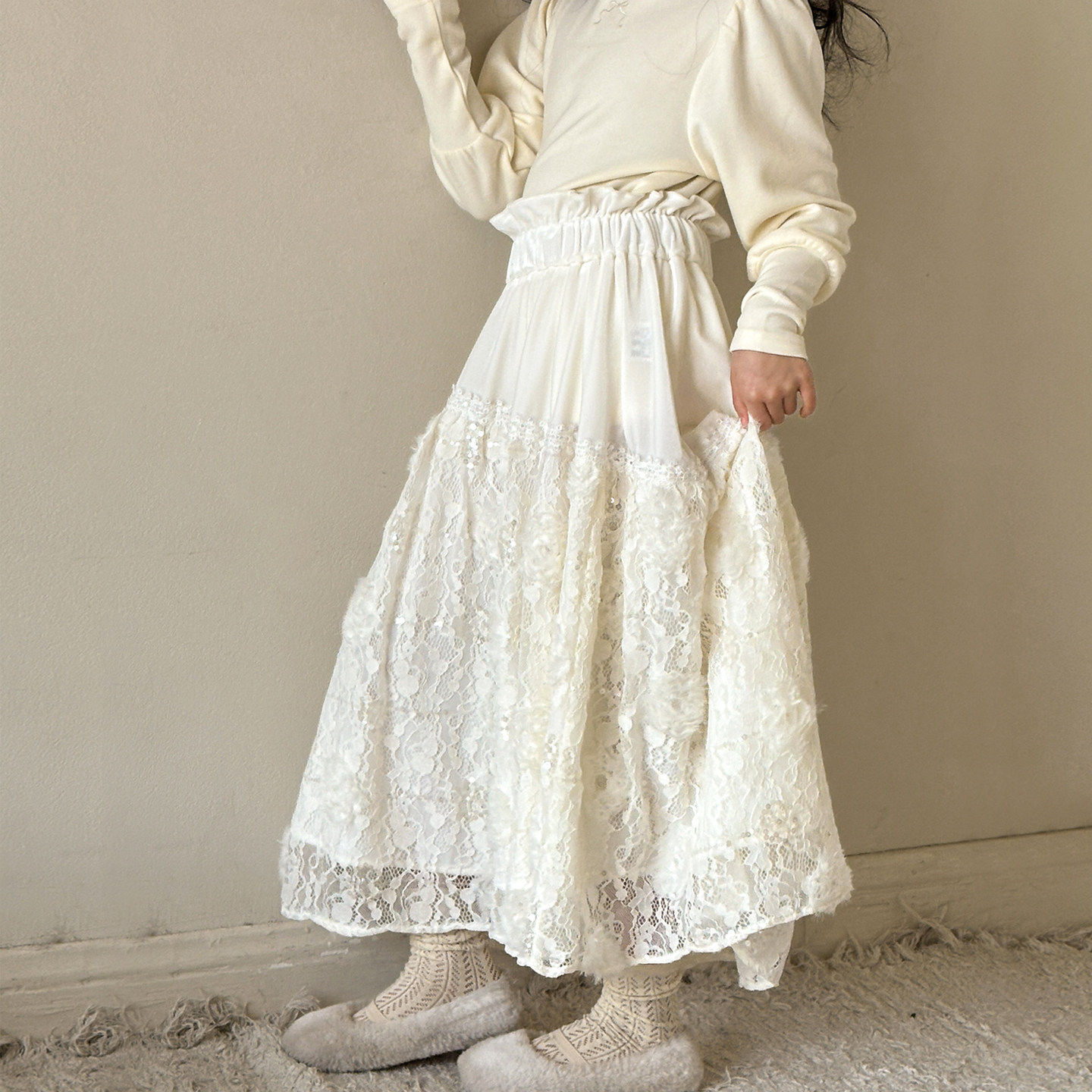 女童半身裙2026冬季新款女大童加绒裙子超好看衣服蕾丝长裙公主裙,童装/婴儿装/亲子装,半身裙,淘宝优惠券,粉丝福利购,淘宝优惠卷