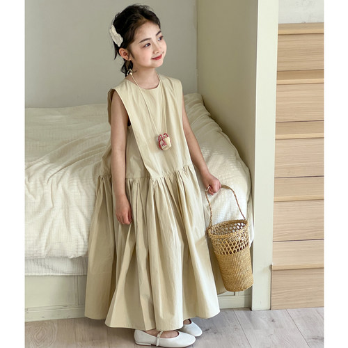 女童夏装连衣裙2026新款儿童超好看气质无袖背心裙夏季公主长裙子