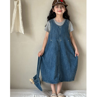 女童牛仔裙2026新款春装儿童背带裙子春款超好看女大童春季连衣裙