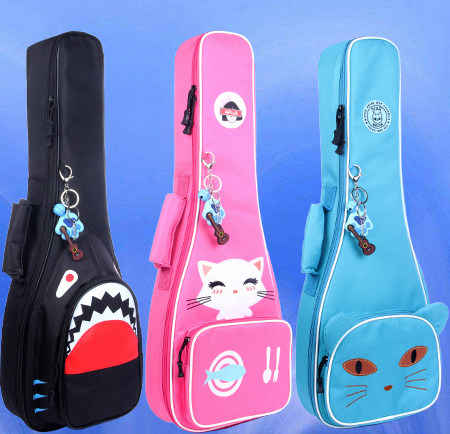 小猫图案 鲨鱼23寸尤克里里琴包ukulele 背包乌克里里琴包琴盒
