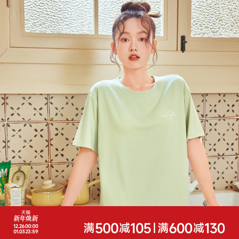 森马女士家居服套装夏季薄款棉可外穿内搭女生睡衣短袖短裤2025款