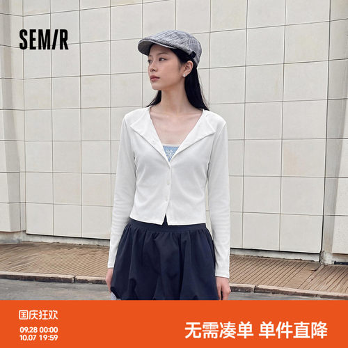 森马打褶宽松弯刀工装休闲裤女