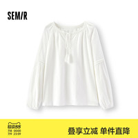 森馬刺繡波西米亞風(fēng)長(zhǎng)袖襯衫女